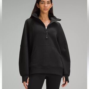 lululemon athletica Black Half-Zip Oversized Hoodie